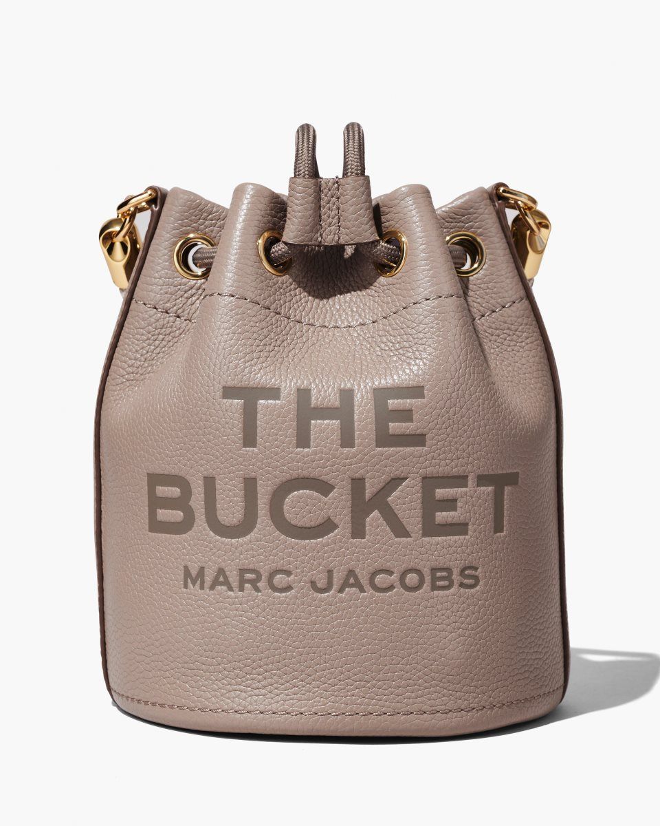 Marc Jacobs The Leather Bucket Bag Cement | UVZFIS470