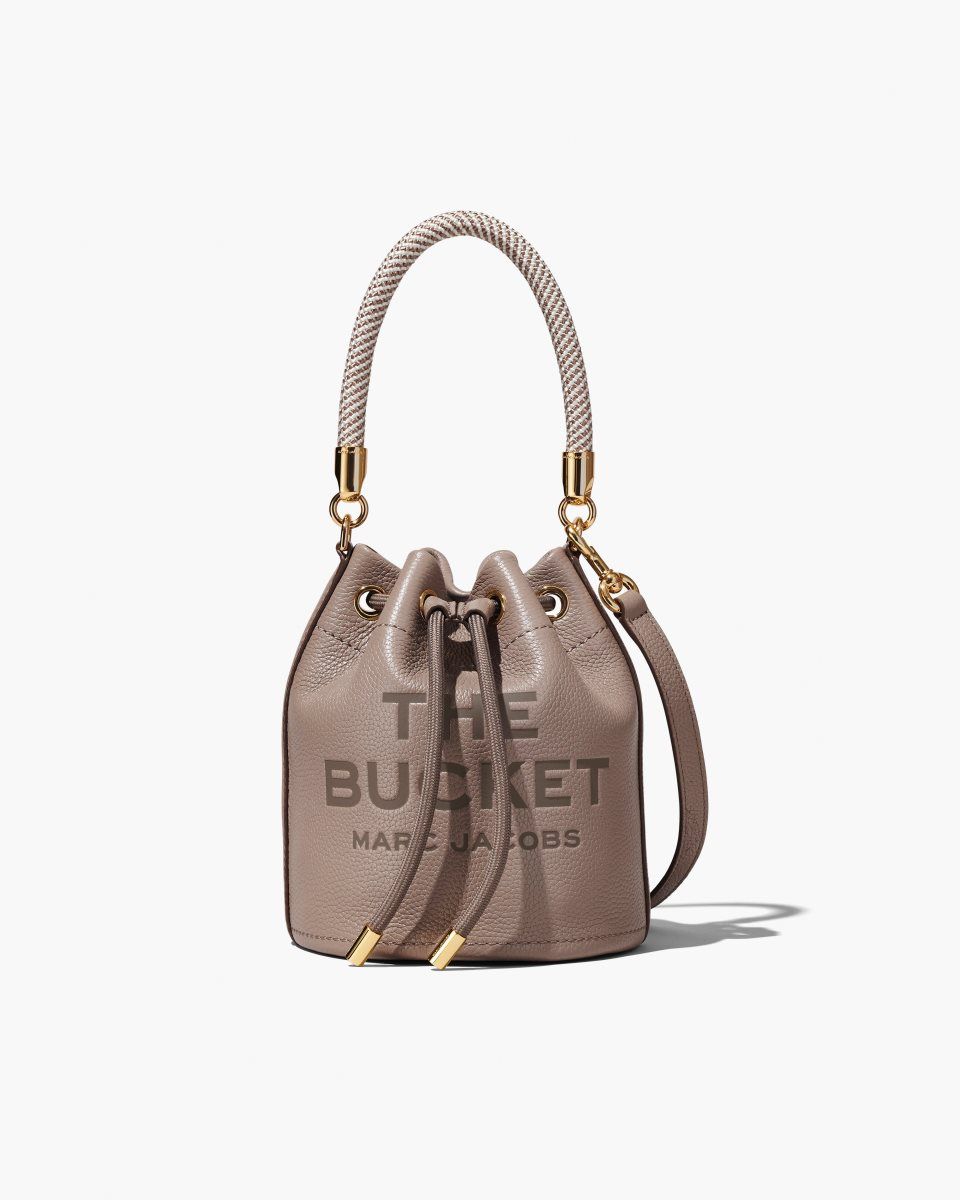 Marc Jacobs The Leather Bucket Bag Cement | UVZFIS470