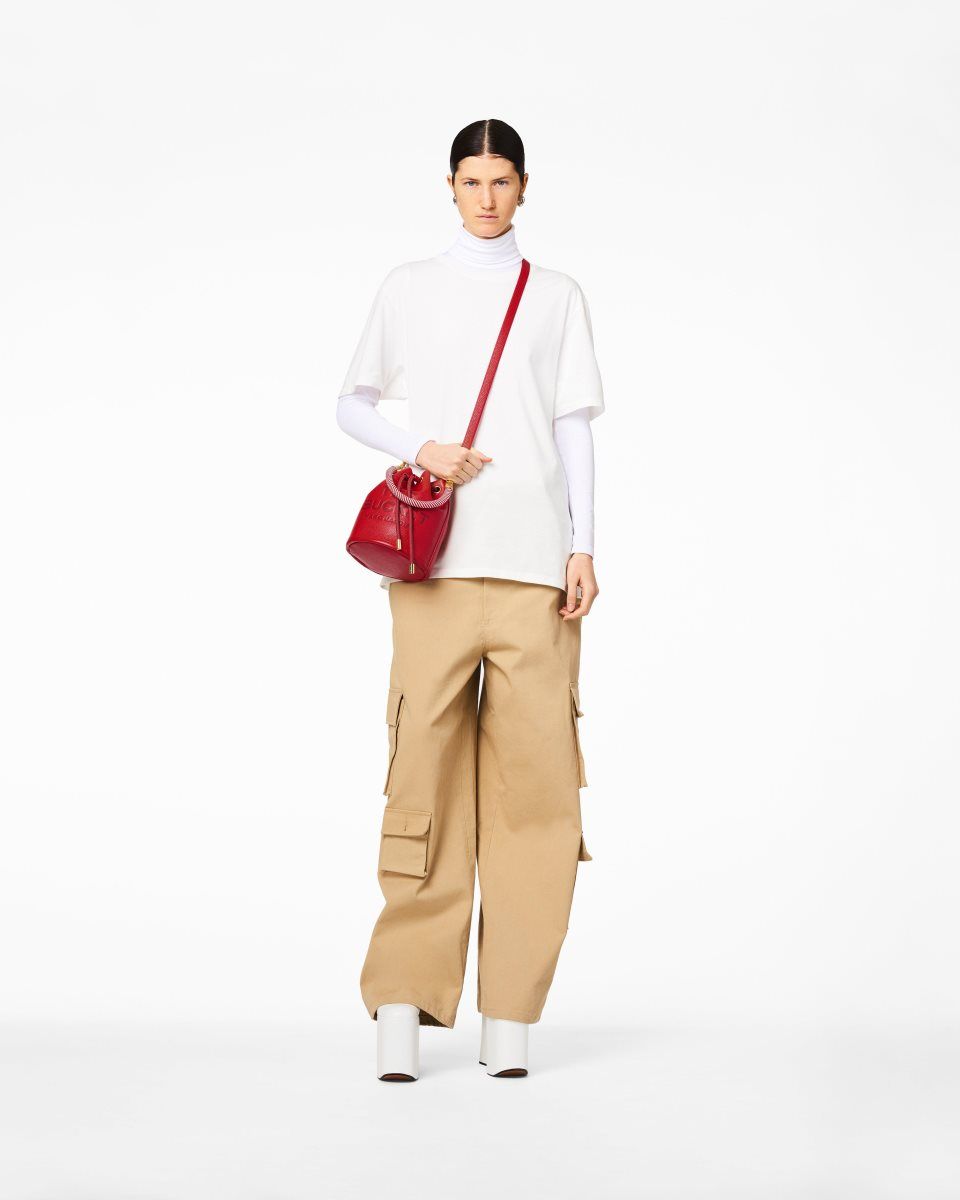 Marc Jacobs The Leather Bucket Bag Red | USJNCH014