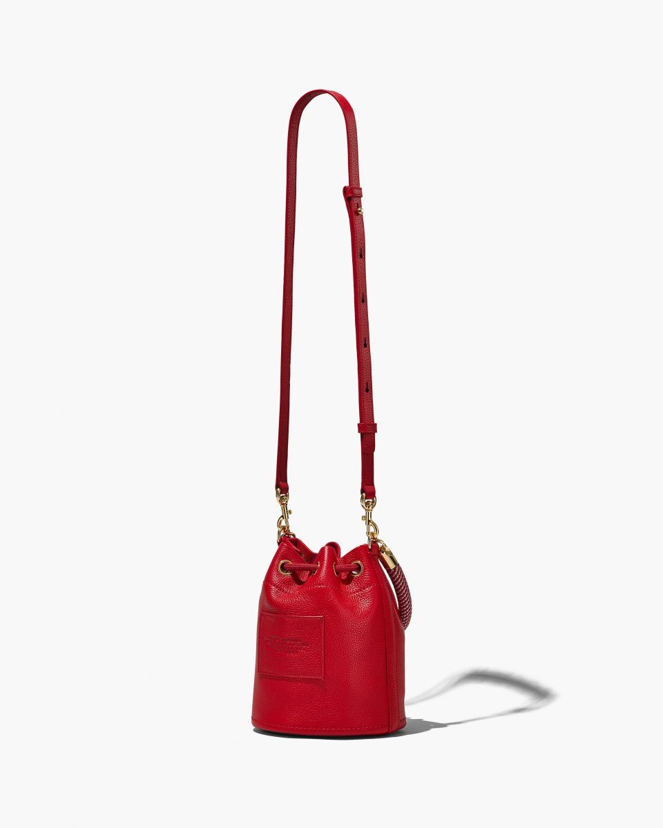 Marc Jacobs The Leather Bucket Bag Red | USJNCH014