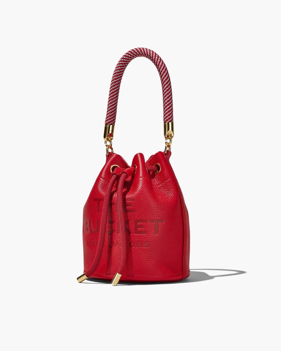 Marc Jacobs The Leather Bucket Bag Red | USJNCH014