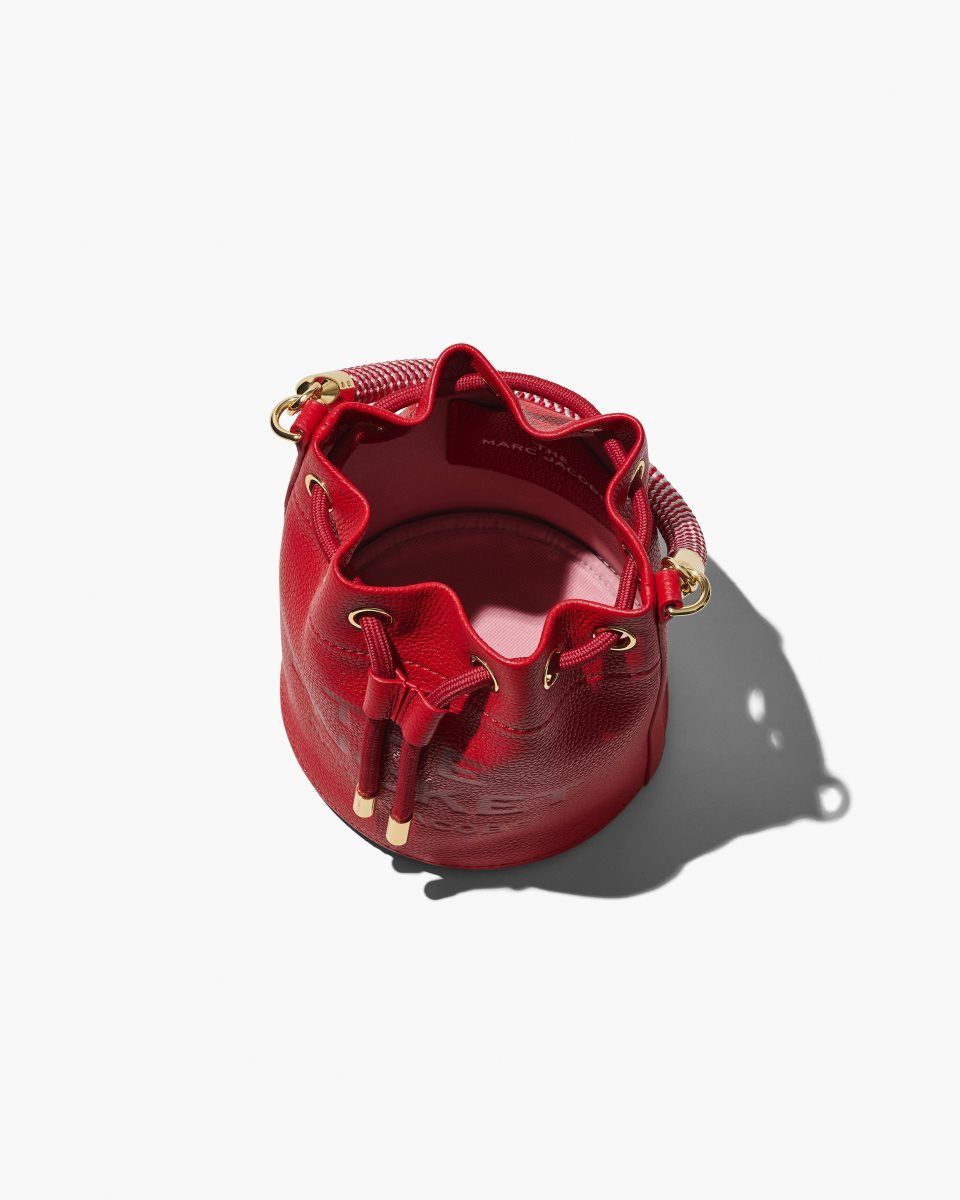 Marc Jacobs The Leather Bucket Bag Red | USJNCH014