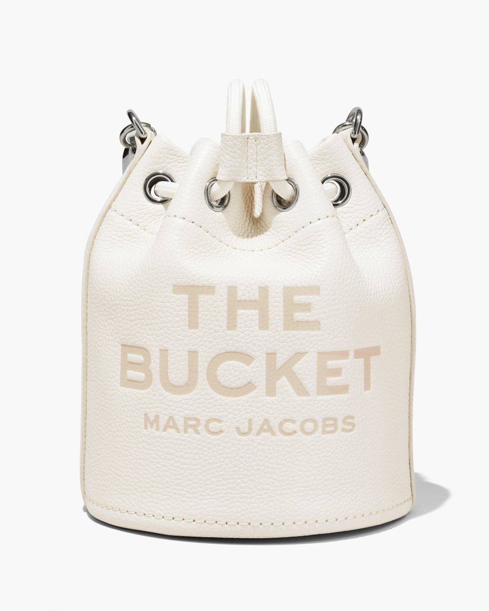 Marc Jacobs The Leather Bucket Bag Silver | BZRHTC219