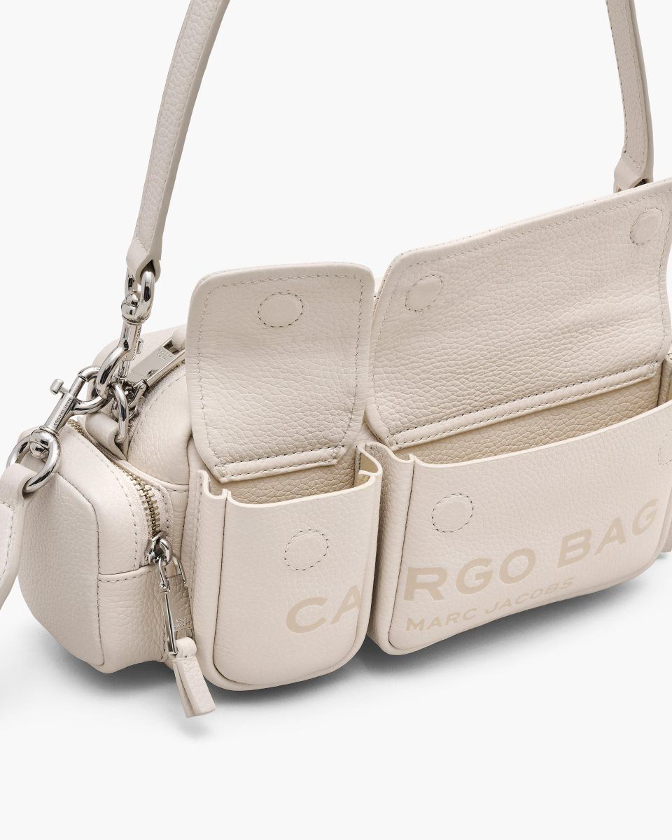 Marc Jacobs The Leather Cargo Bag Silver | JUZWFC503