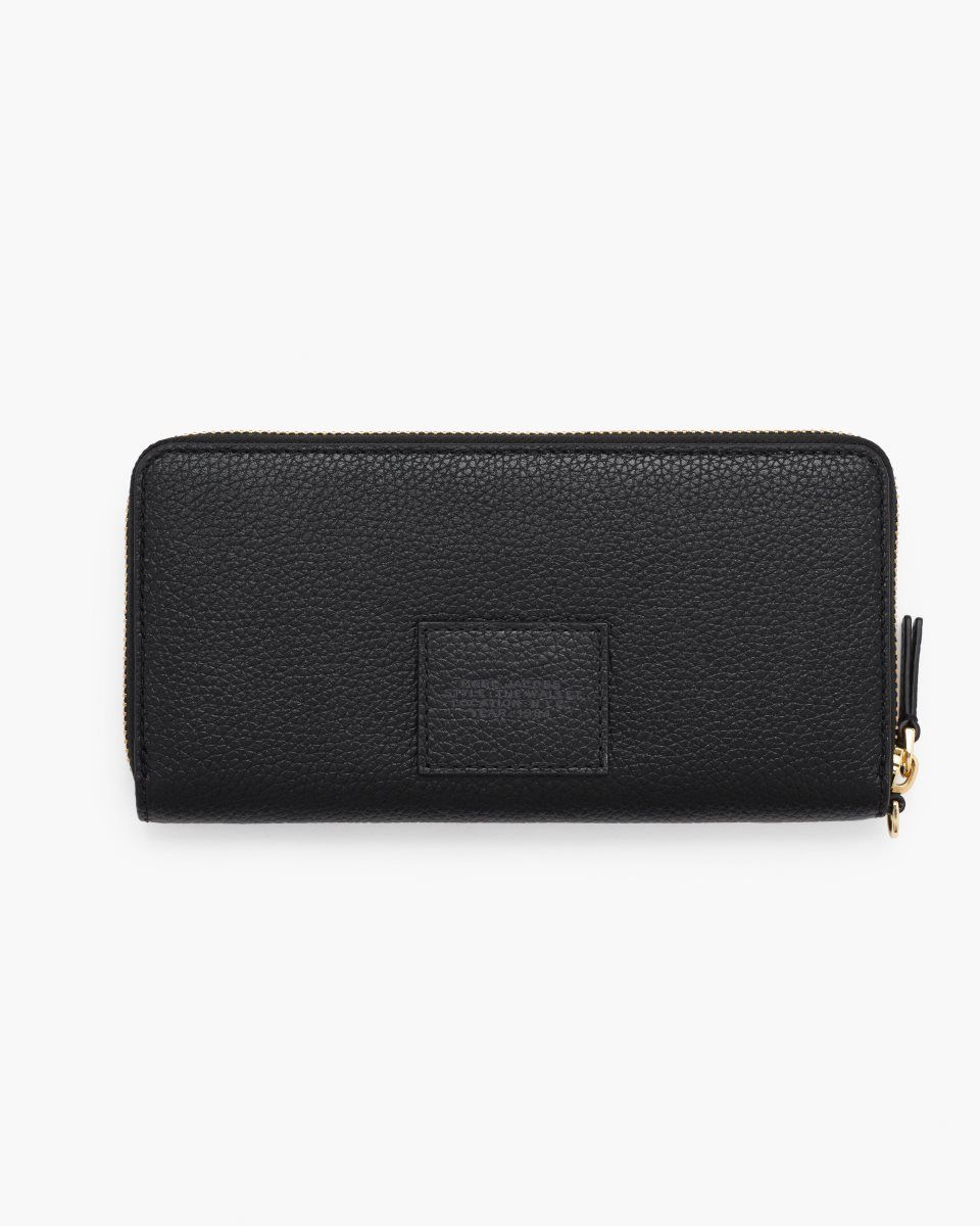 Marc Jacobs The Leather Continental Wallet Black | XJNARK653