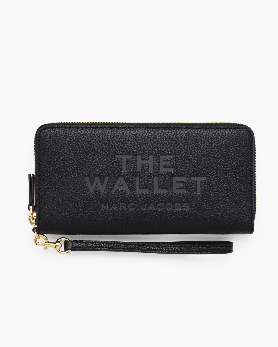 Marc Jacobs The Leather Continental Wallet Black | XJNARK653