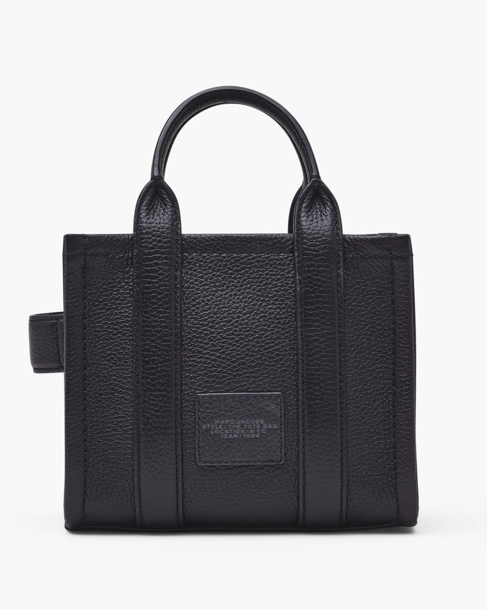 Marc Jacobs The Leather Crossbody Tote Bag Black | HBDNSZ439