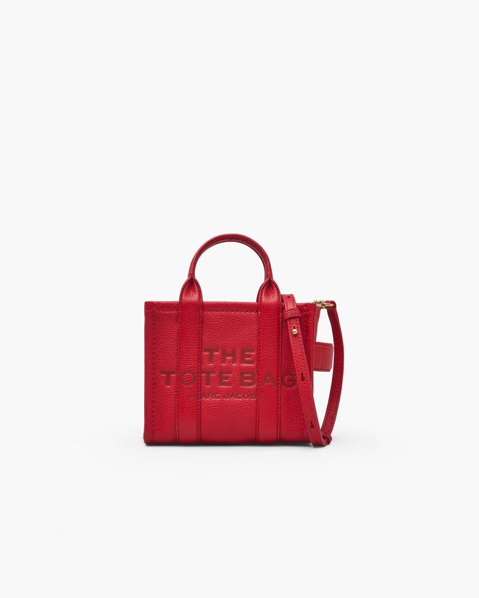 Marc Jacobs The Leather Crossbody Tote Bag Red | VMKOYI392