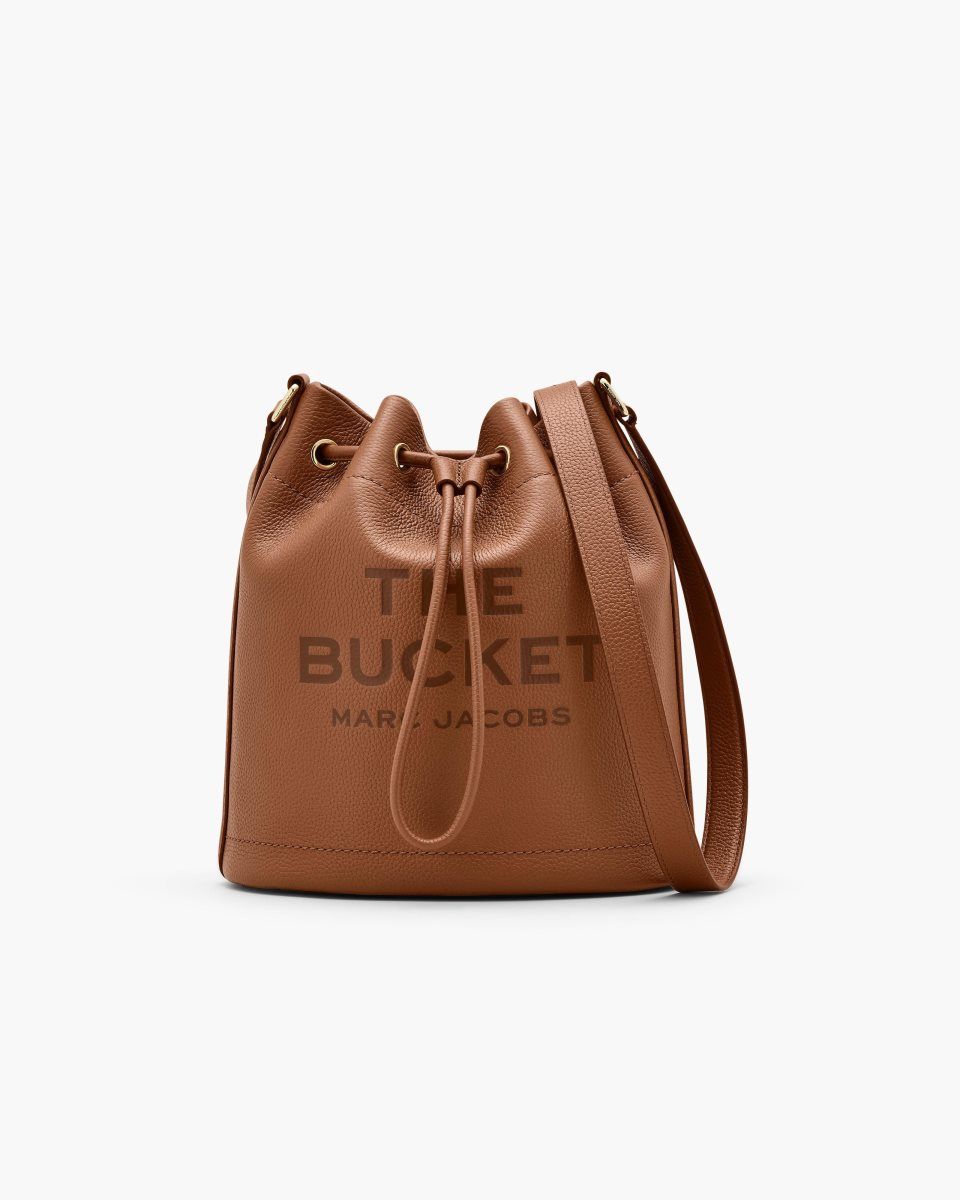 Marc Jacobs The Leather Large Bucket Bag Argan Oil | MAEXDL908