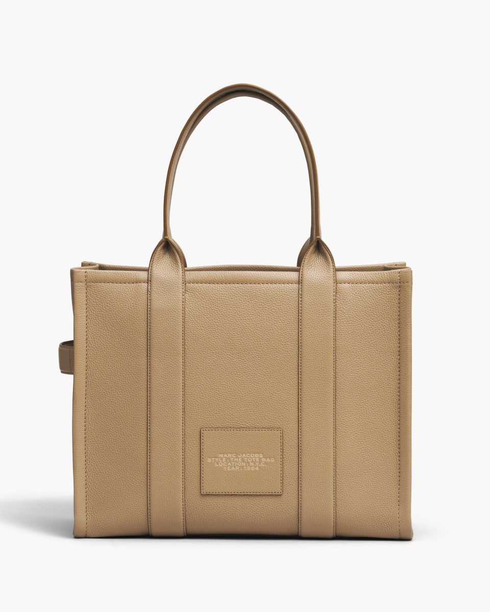 Marc Jacobs The Leather Large Tote Bag Brown | GIXHSN236