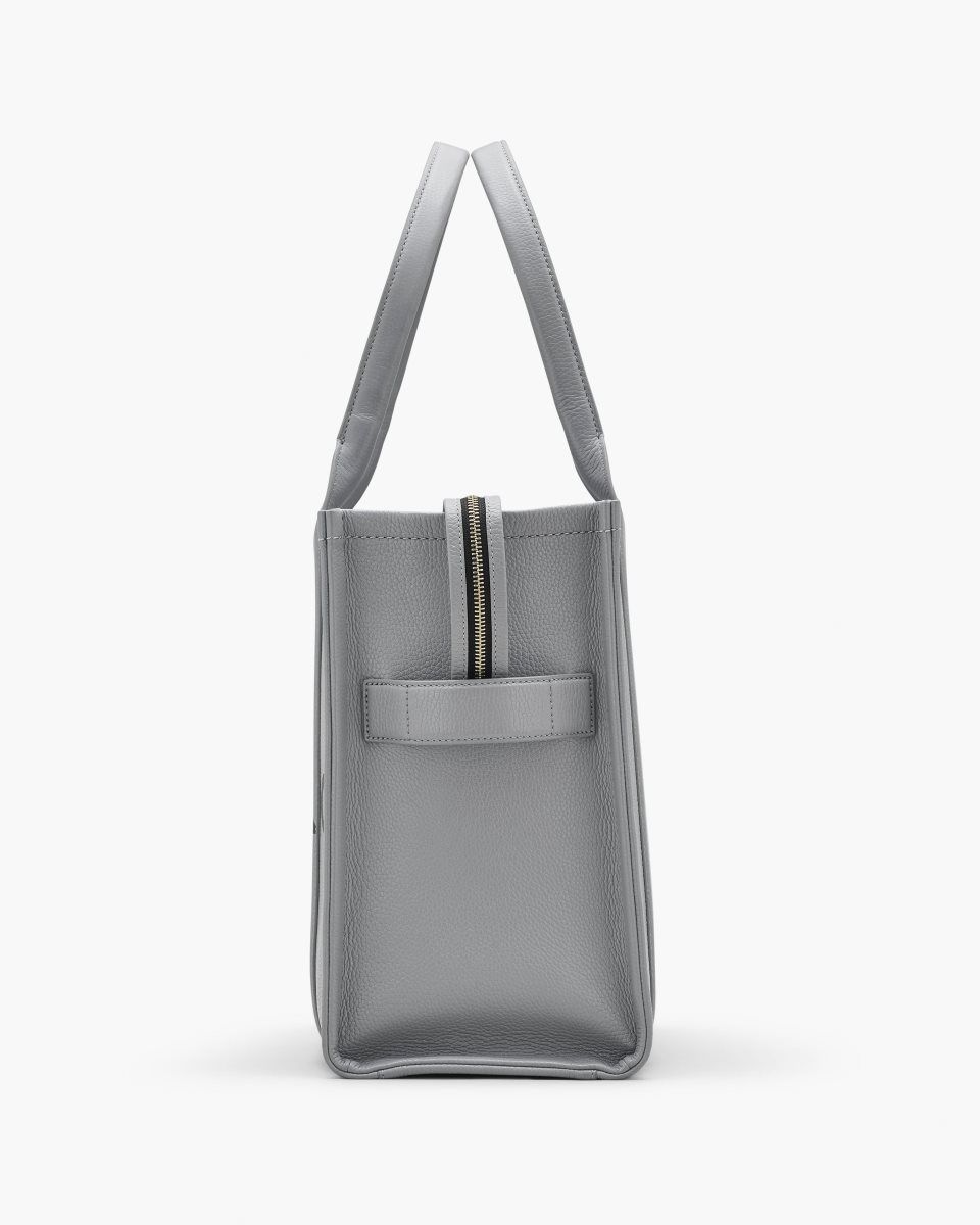 Marc Jacobs The Leather Large Tote Bag Grey | WFNXQC483