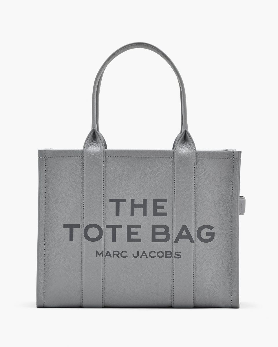 Marc Jacobs The Leather Large Tote Bag Grey | WFNXQC483