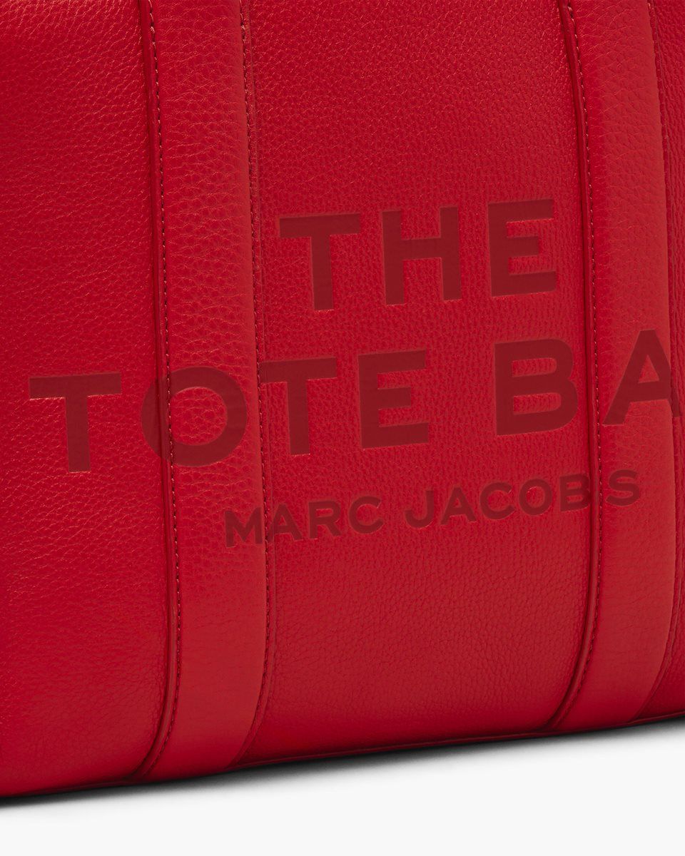 Marc Jacobs The Leather Medium Tote Bag Red | IRWLQO165