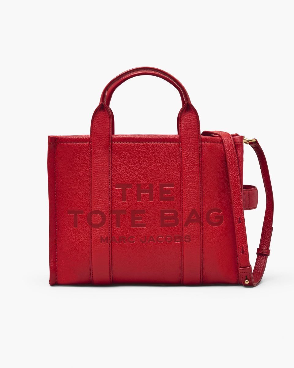 Marc Jacobs The Leather Medium Tote Bag Red | IRWLQO165