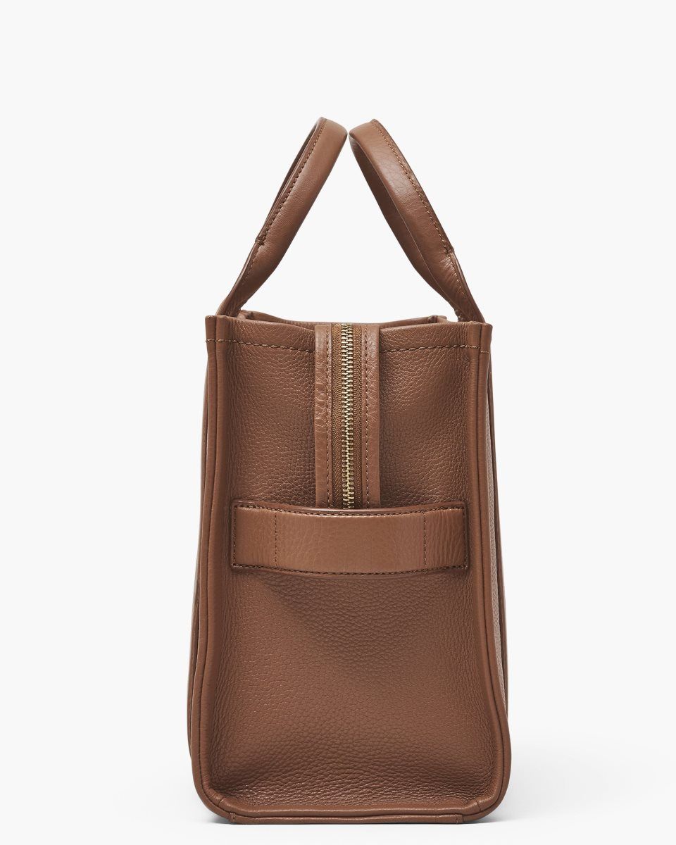 Marc Jacobs The Leather Medium Tote Bag Argan Oil | KUVQWN905