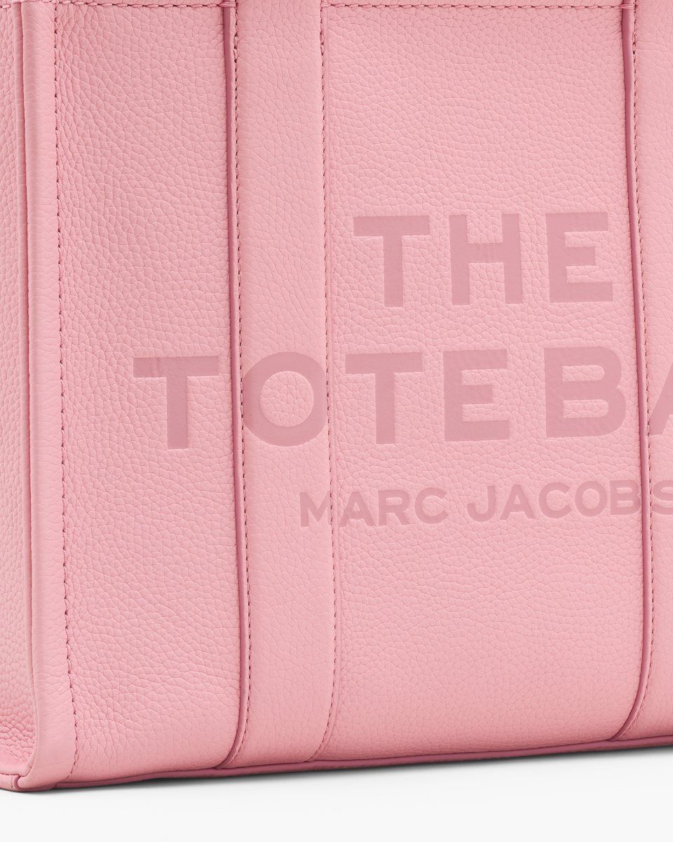 Marc Jacobs The Leather Medium Tote Bag Pink | MZFCVW630