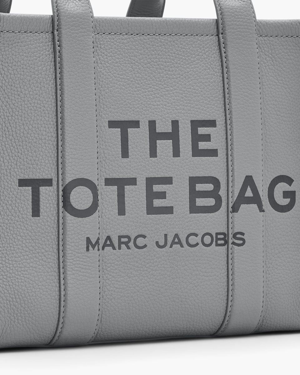 Marc Jacobs The Leather Medium Tote Bag Grey | MZPIGQ683