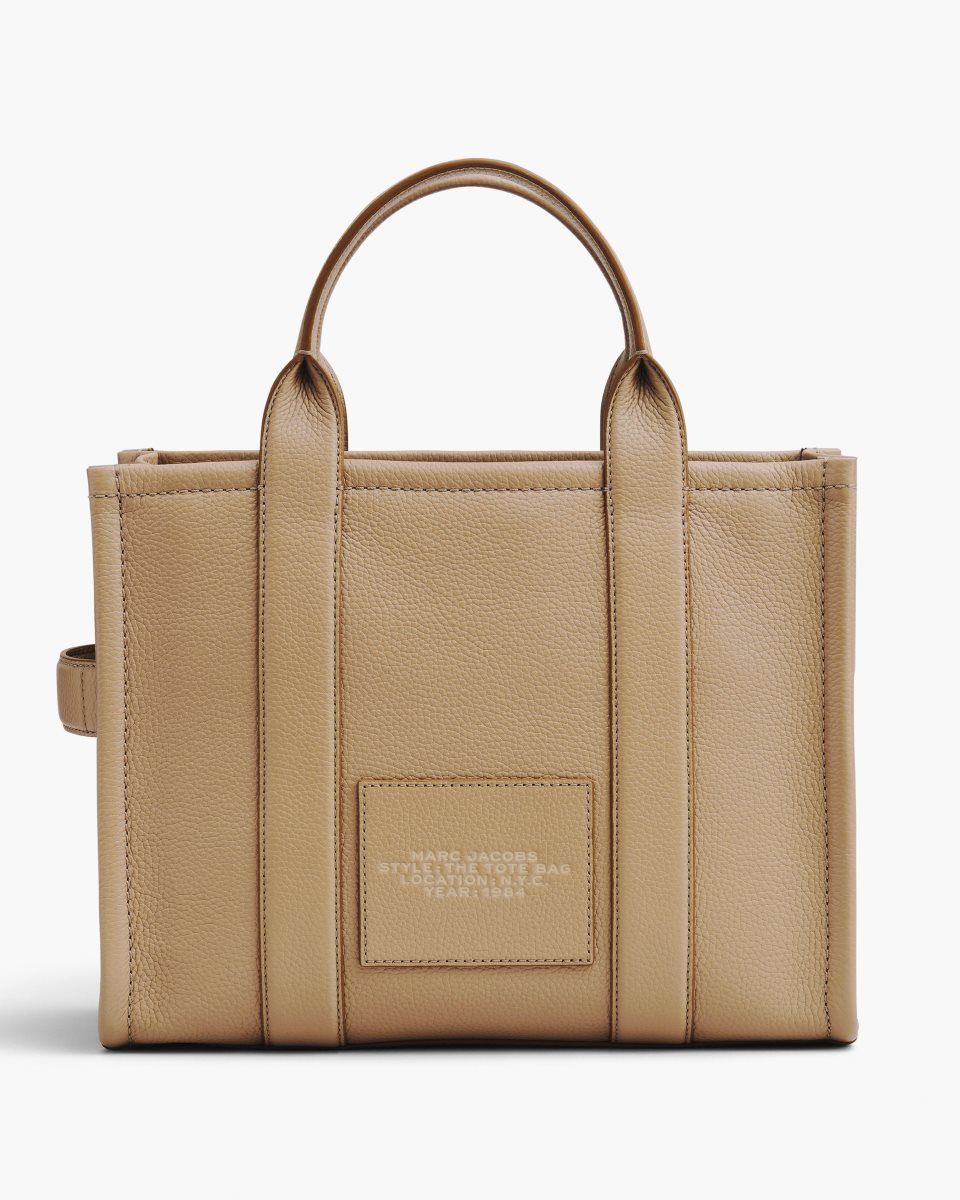 Marc Jacobs The Leather Medium Tote Bag Brown | QXPHNO130