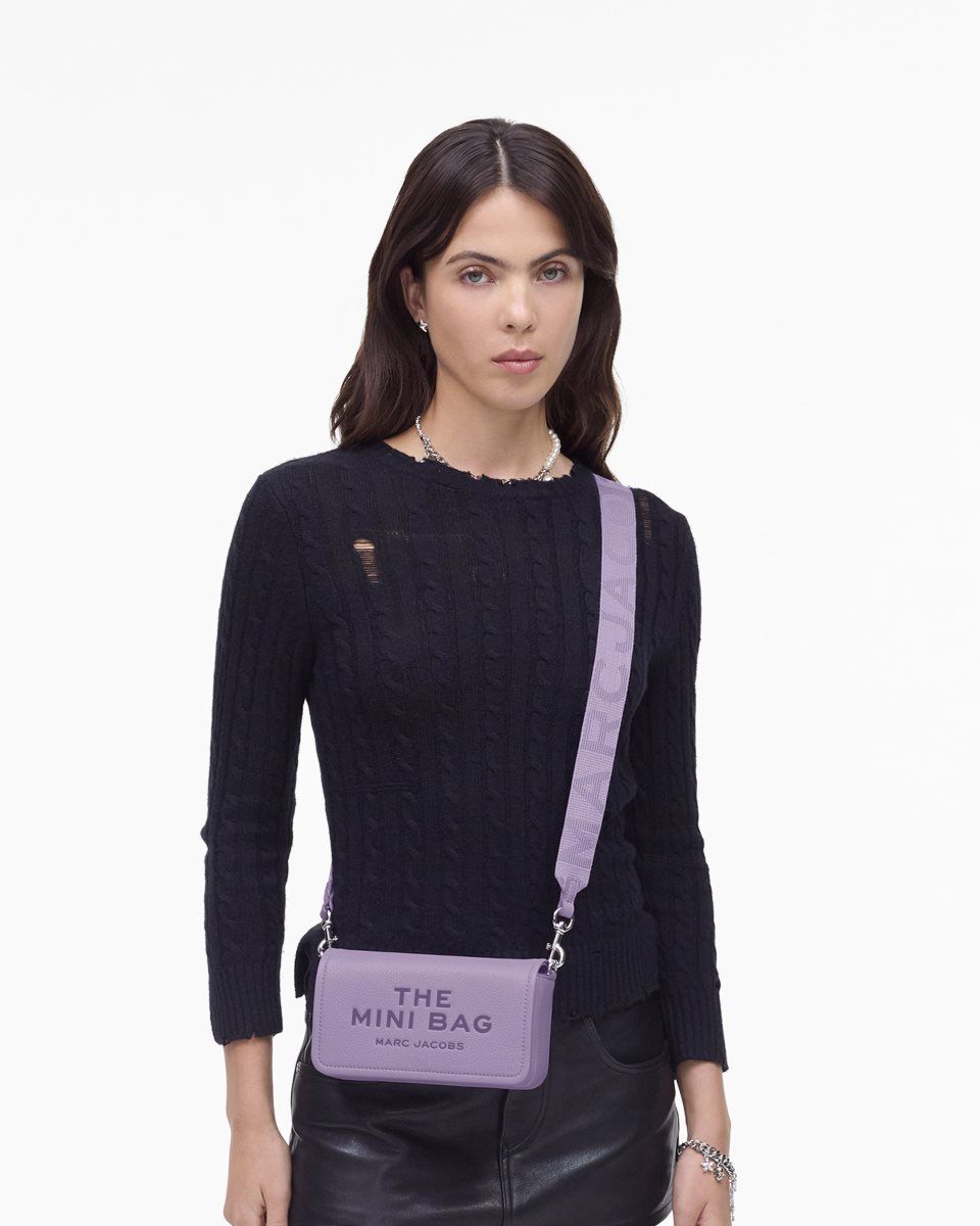 Marc Jacobs The Leather Mini Bag Purple | KWLXJO764