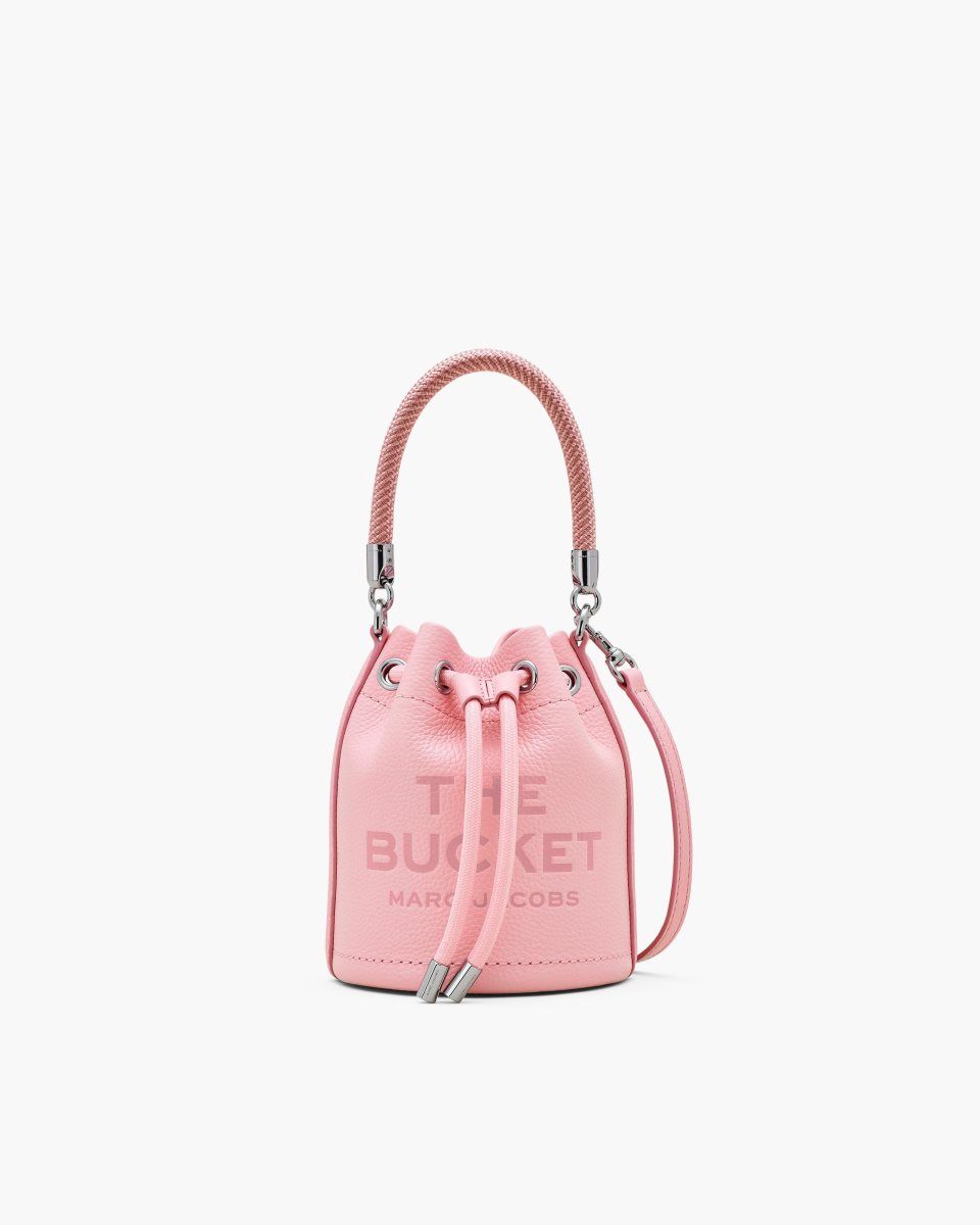 Marc Jacobs The Leather Mini Bucket Bag Pink | COXTMK496