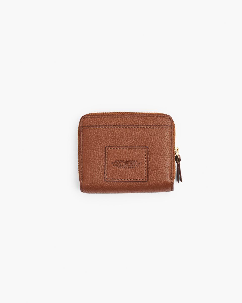 Marc Jacobs The Leather Mini Compact Wallet Argan Oil | HAWYGC179