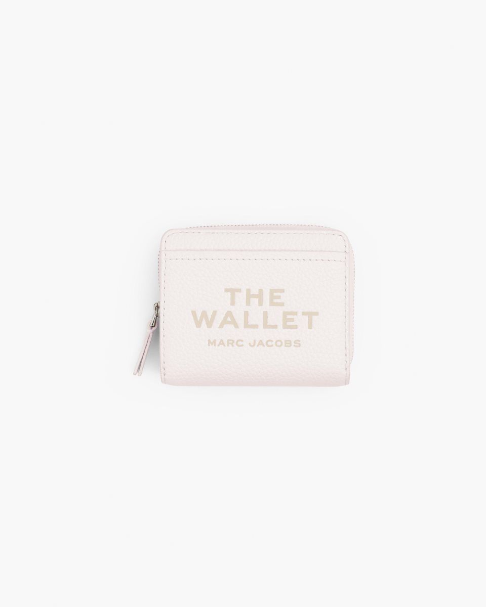 Marc Jacobs The Leather Mini Compact Wallet Cotton | MRTVCX794