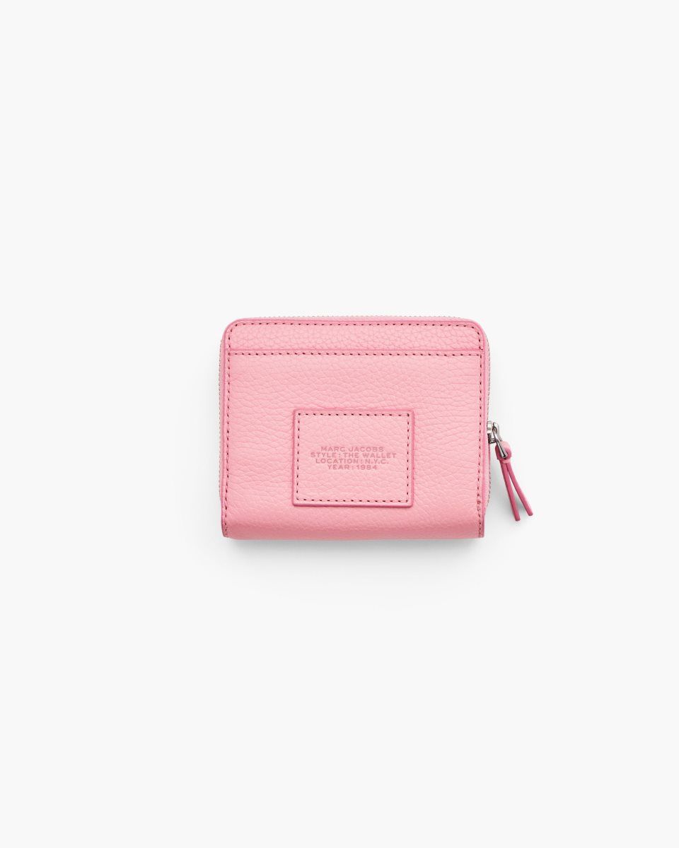 Marc Jacobs The Leather Mini Compact Wallet Pink | WIGBHN825