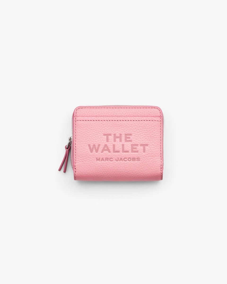 Marc Jacobs The Leather Mini Compact Wallet Pink | WIGBHN825