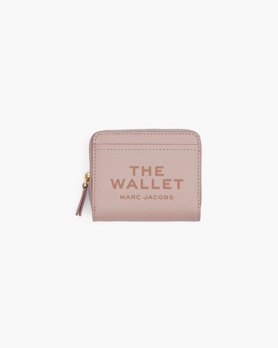 Marc Jacobs The Leather Mini Compact Wallet Rose | ZETQRU983