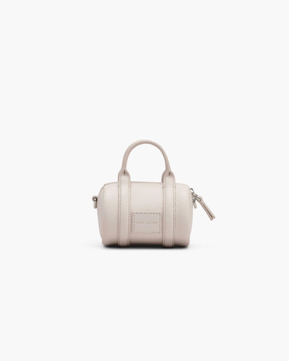 Marc Jacobs The Leather Nano Duffle Crossbody Silver | PZNILB526