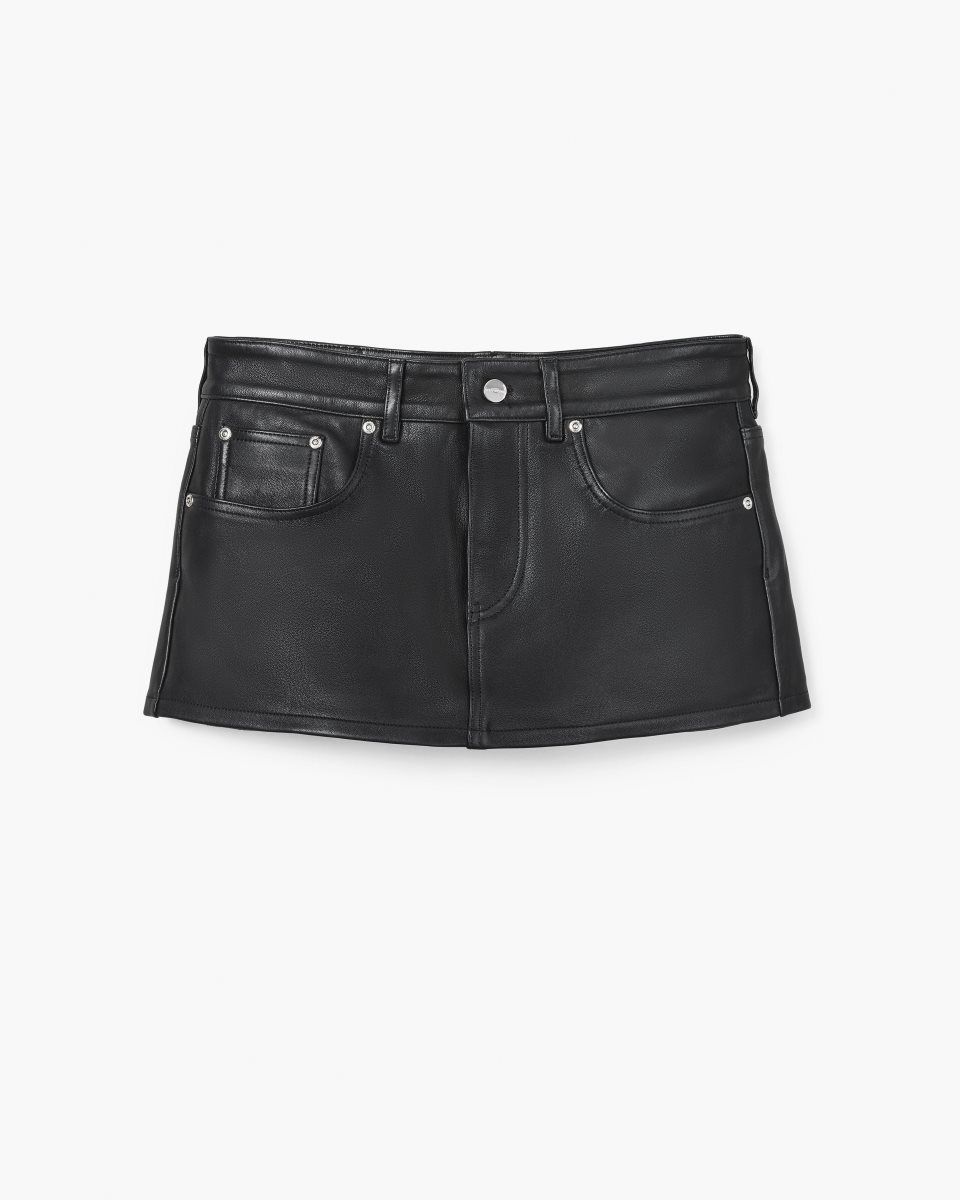 Marc Jacobs The Leather Skort Black | NBWYSL568