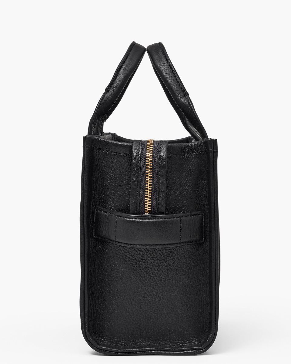 Marc Jacobs The Leather Small Tote Bag Black | MLCBZY615