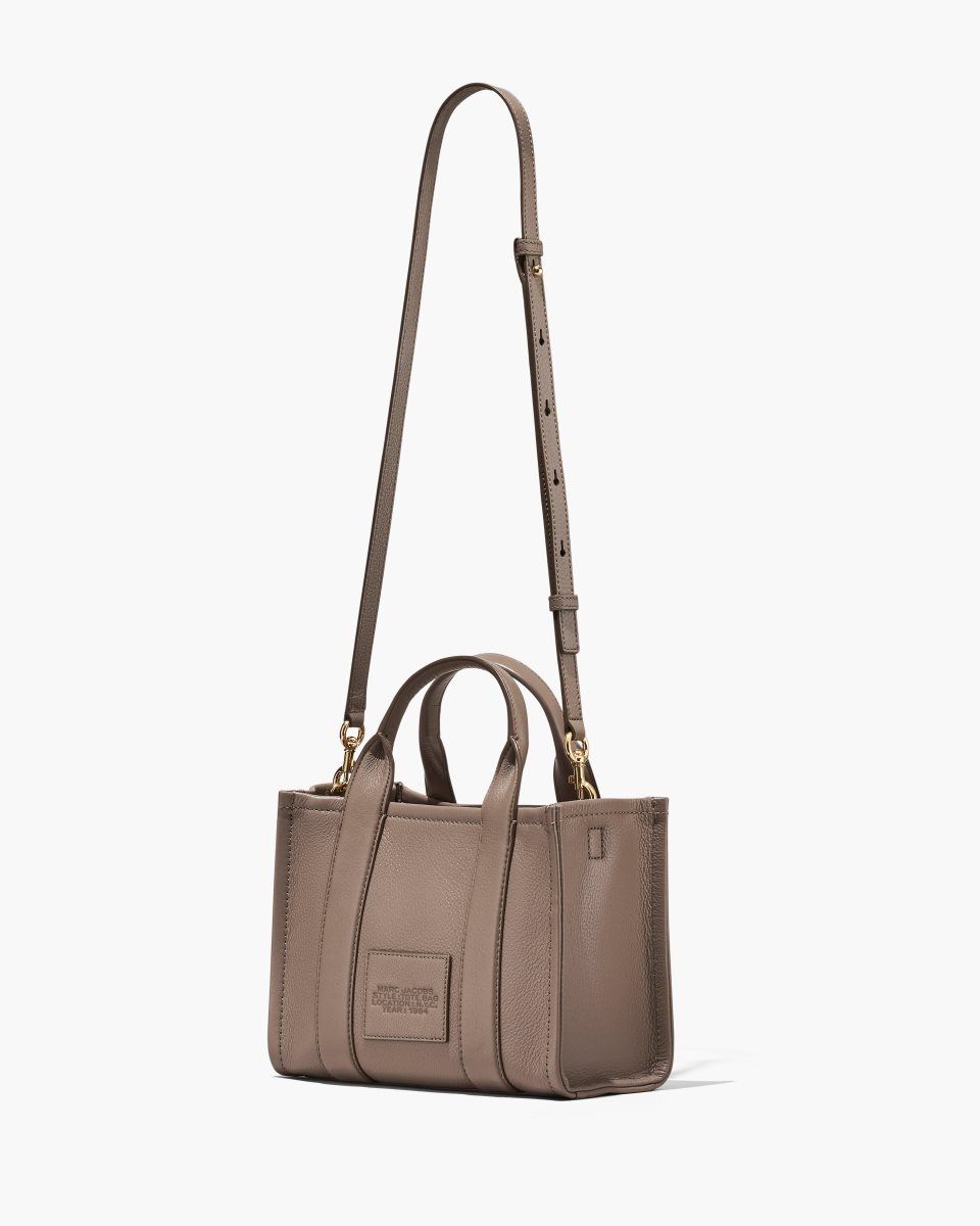 Marc Jacobs The Leather Small Tote Bag Cement | HVULSJ849