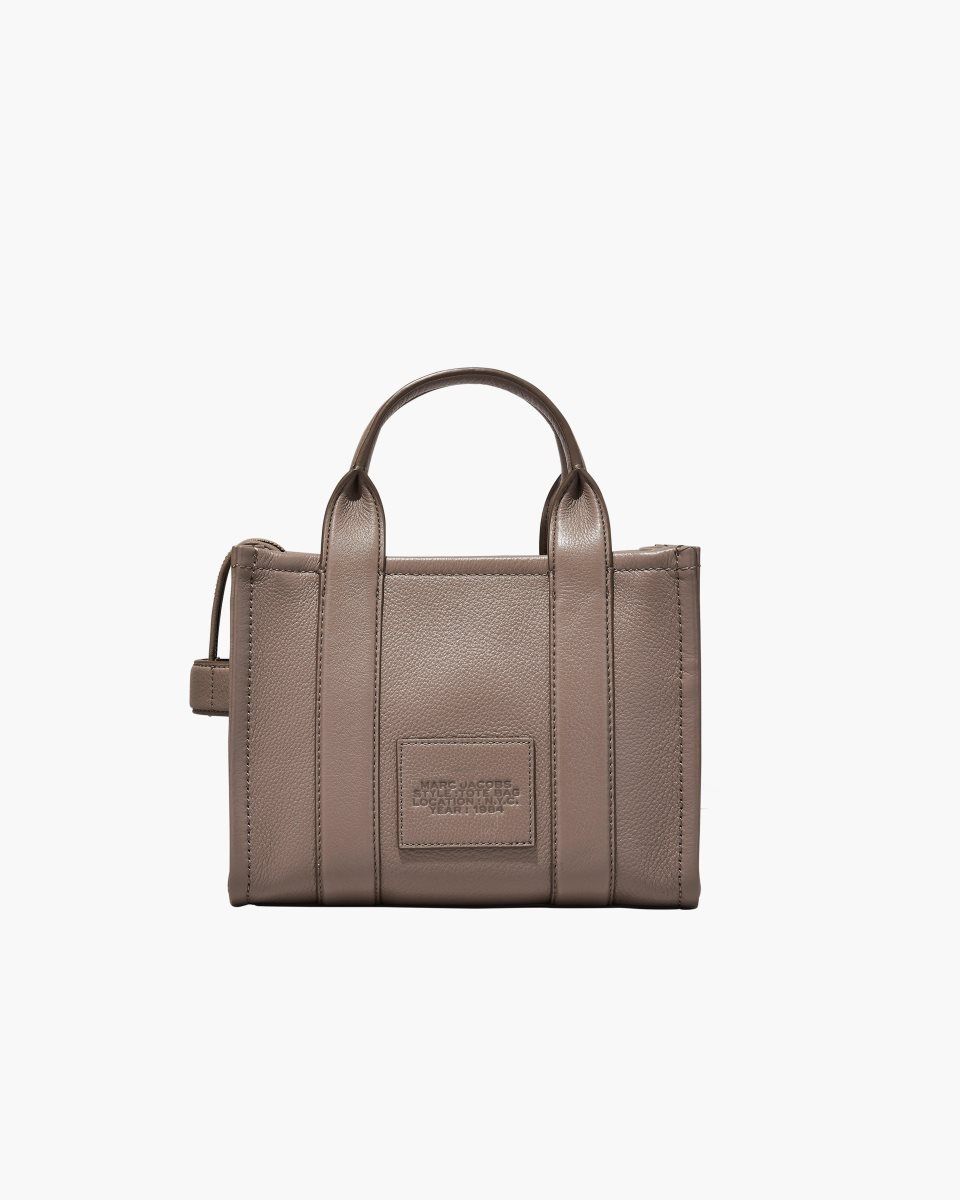 Marc Jacobs The Leather Small Tote Bag Cement | HVULSJ849