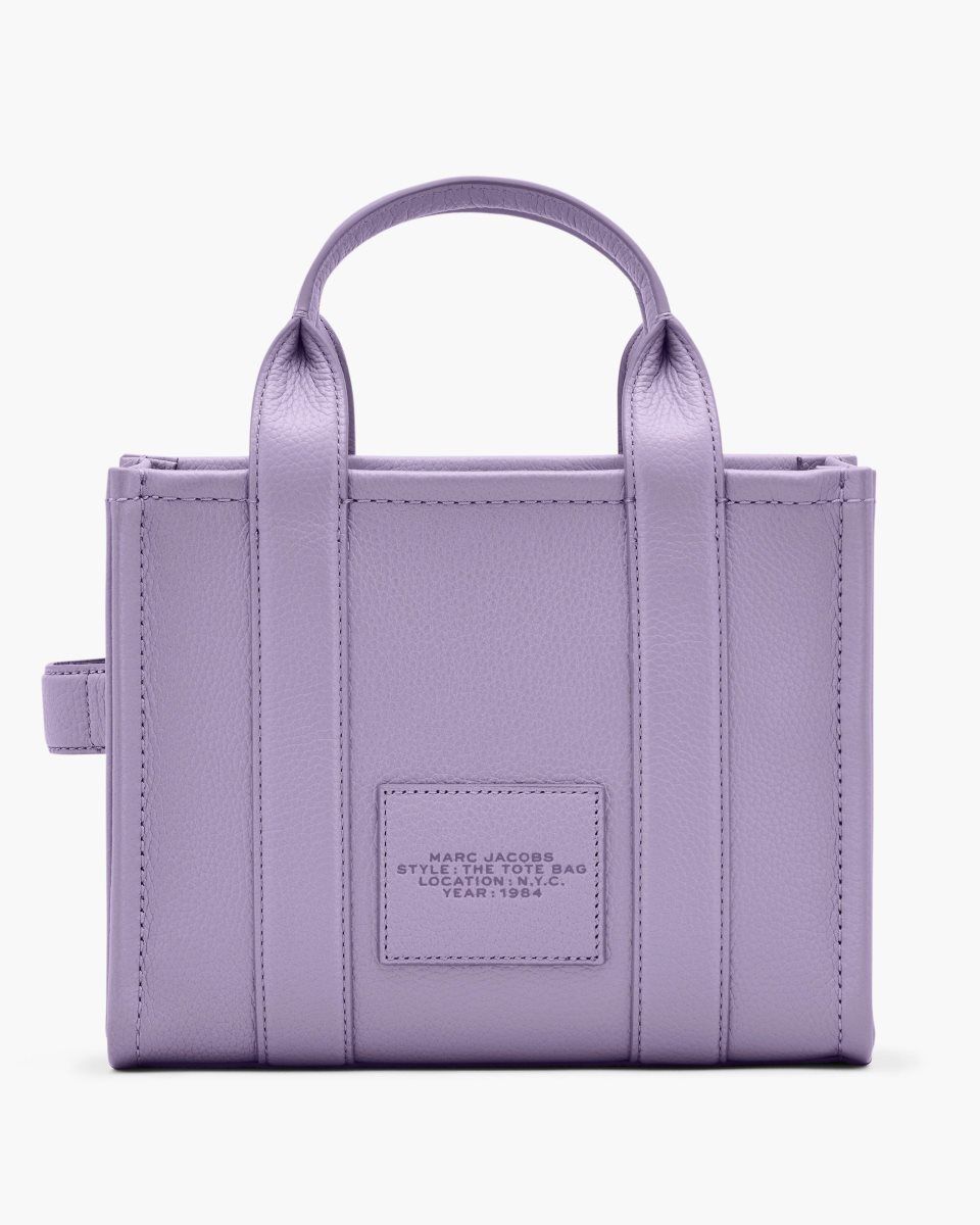 Marc Jacobs The Leather Small Tote Bag Purple | AEWQTO310