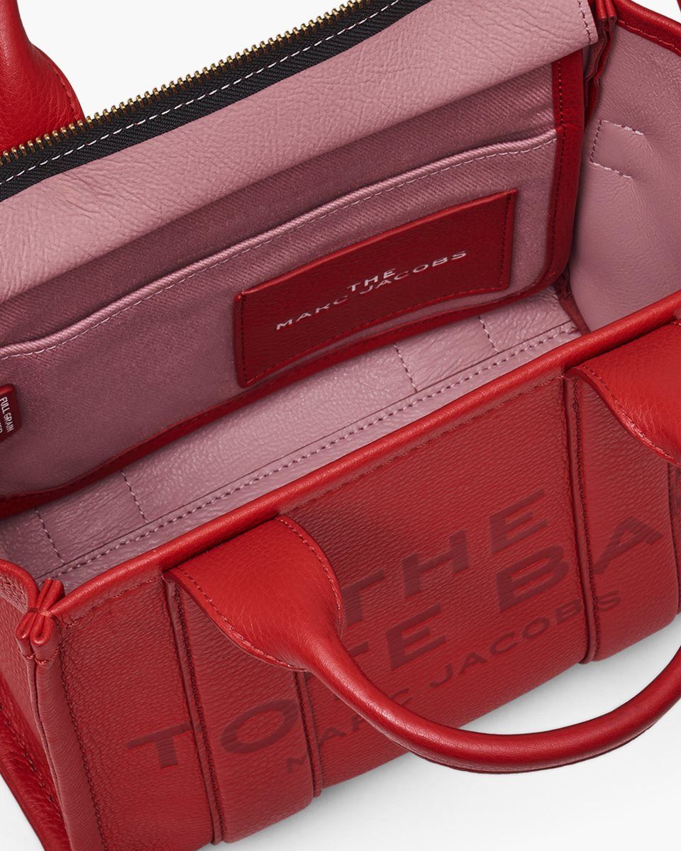 Marc Jacobs The Leather Small Tote Bag Red | WMSALF392