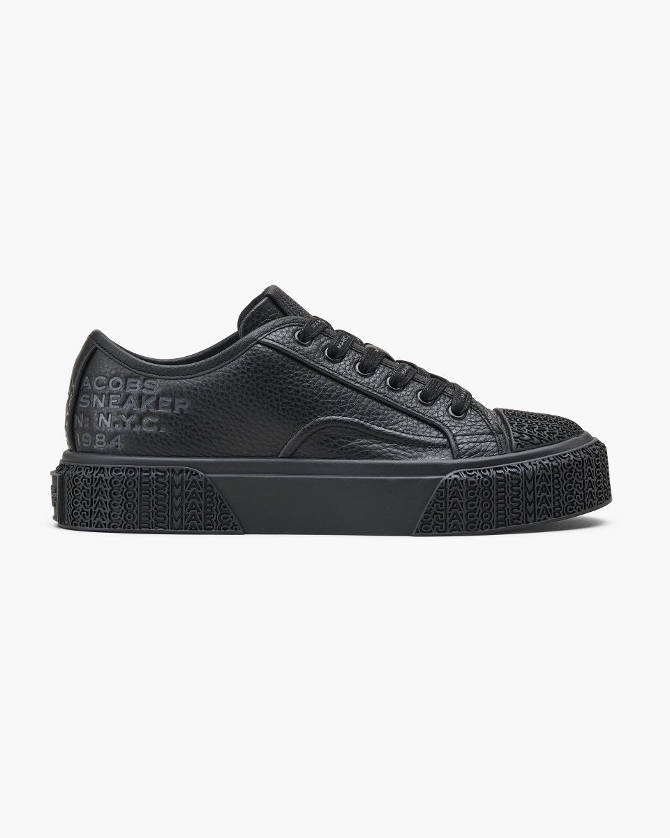 Marc Jacobs The Leather Sneaker Black | OXACQR186