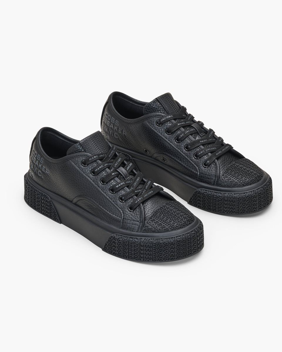 Marc Jacobs The Leather Sneaker Black | OXACQR186