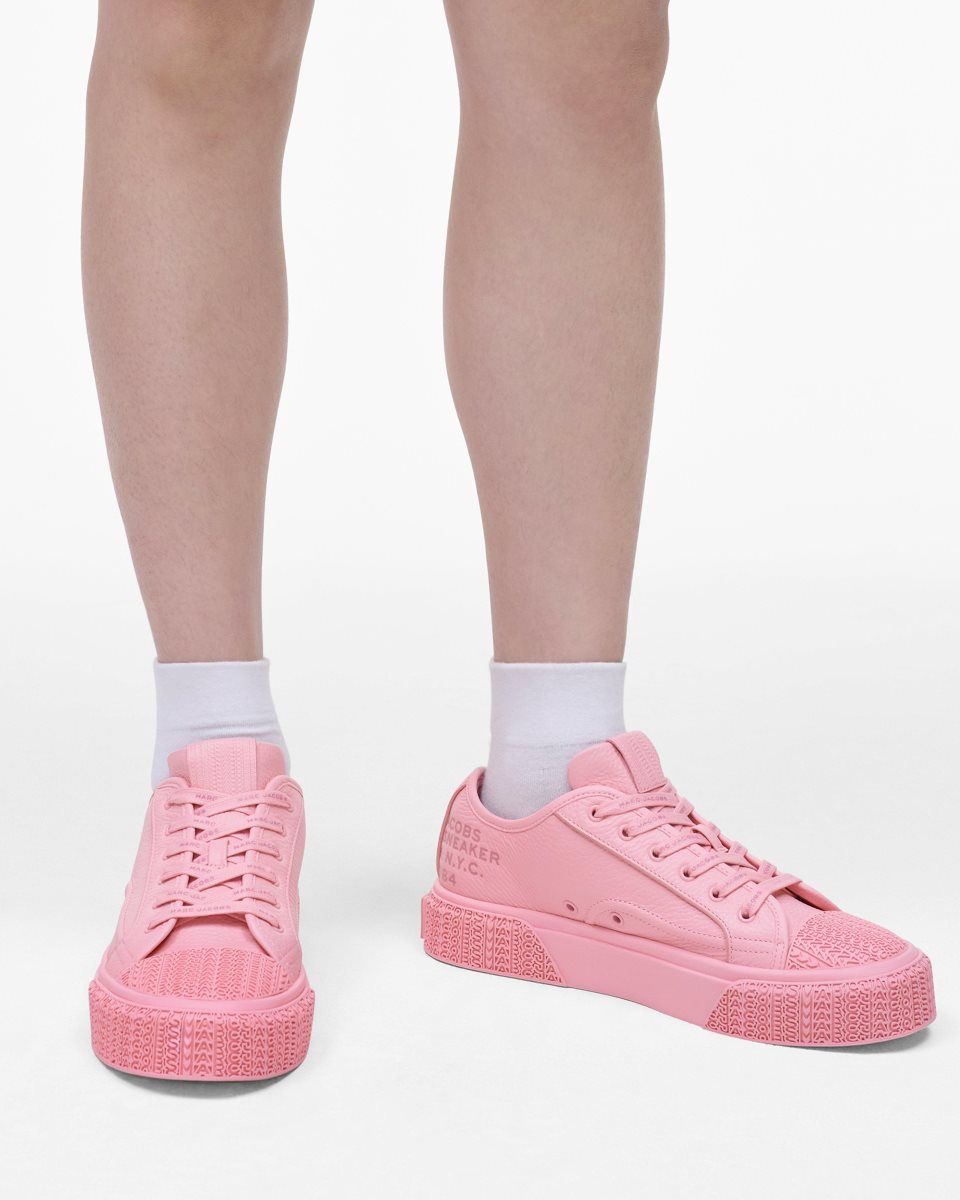 Marc Jacobs The Leather Sneaker Pink | MKUFEZ102