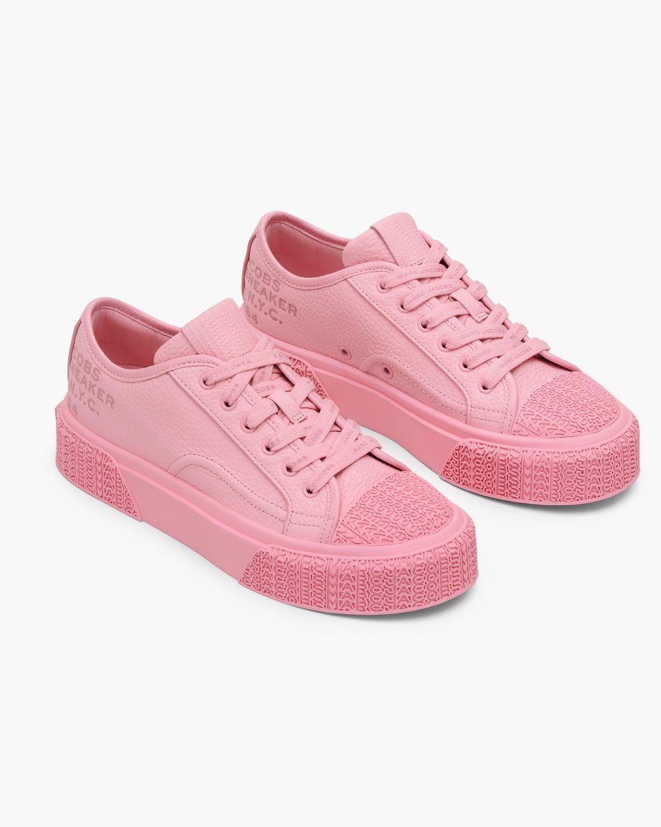 Marc Jacobs The Leather Sneaker Pink | MKUFEZ102