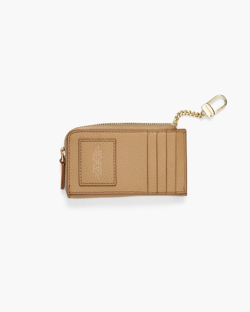 Marc Jacobs The Leather Top Zip Multi Wallet Brown | NRQOLG364