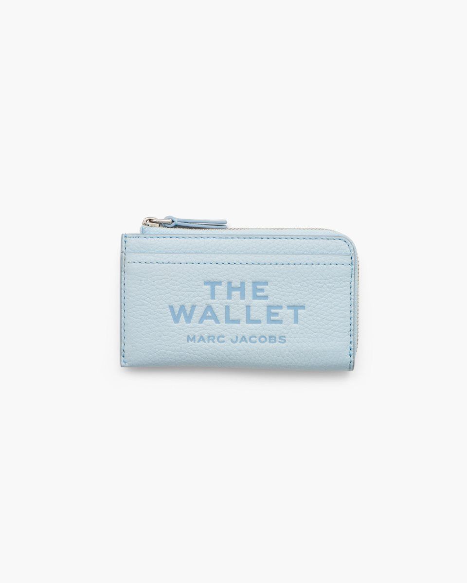 Marc Jacobs The Leather Top Zip Multi Wallet Blue | QJCGHZ721