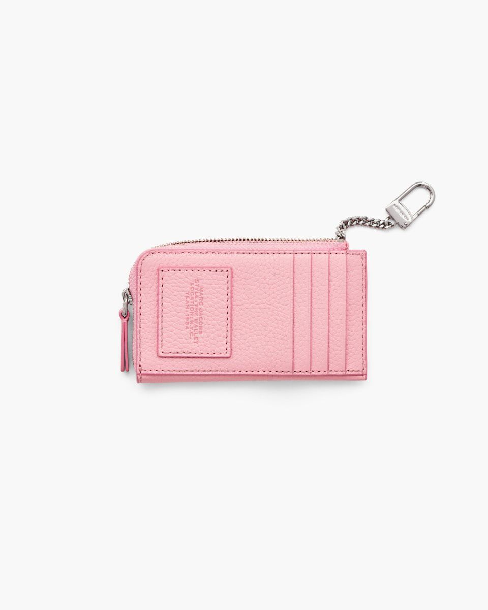 Marc Jacobs The Leather Top Zip Multi Wallet Pink | VYCMDU596