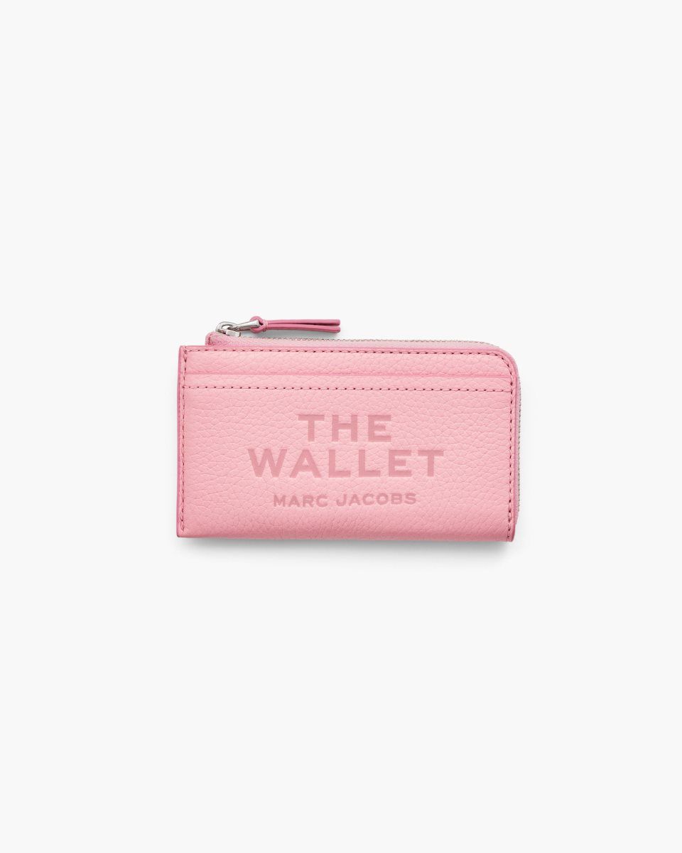 Marc Jacobs The Leather Top Zip Multi Wallet Pink | VYCMDU596