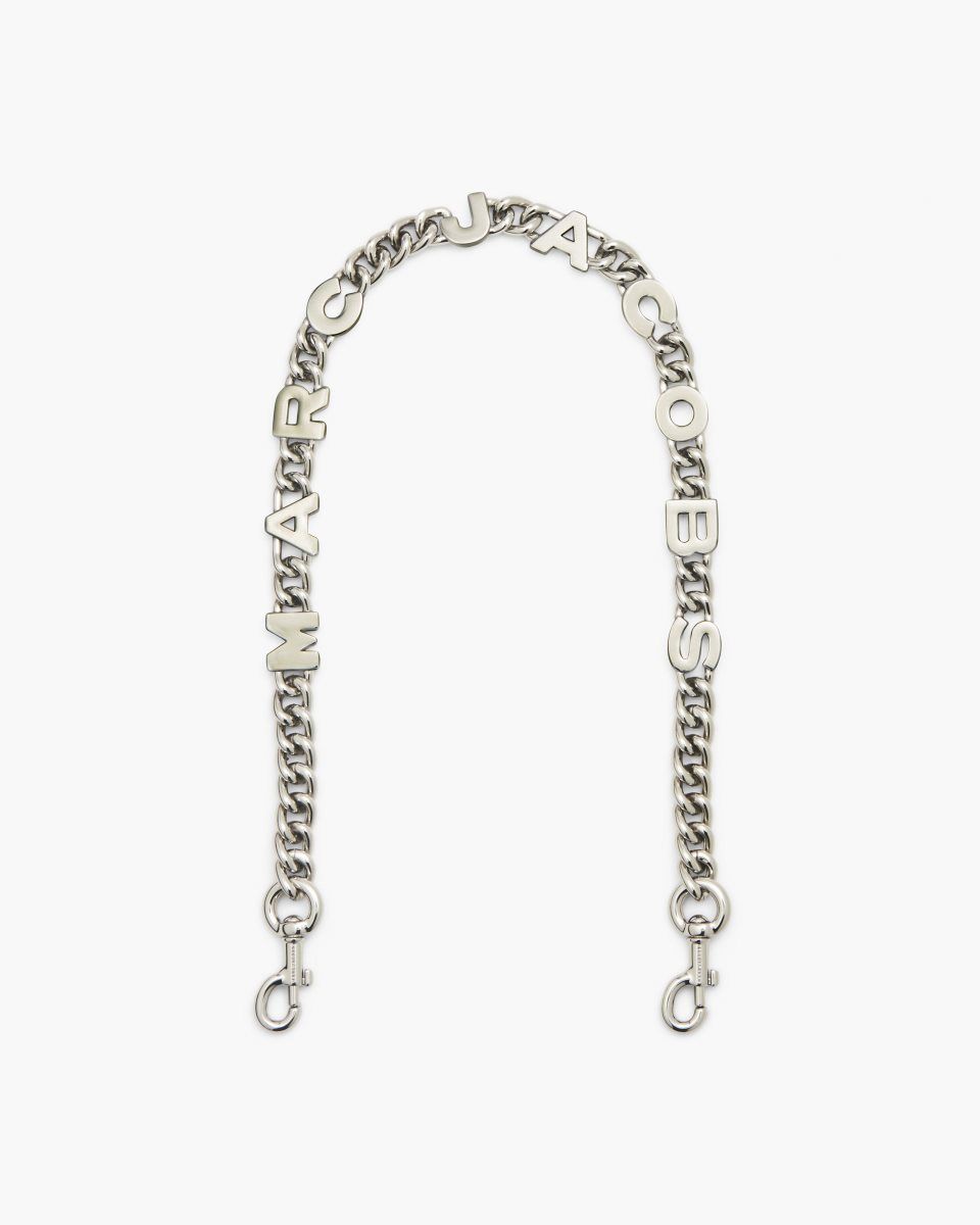 Marc Jacobs The Logo Chain Shoulder Strap Nickel | ZBIMHR472