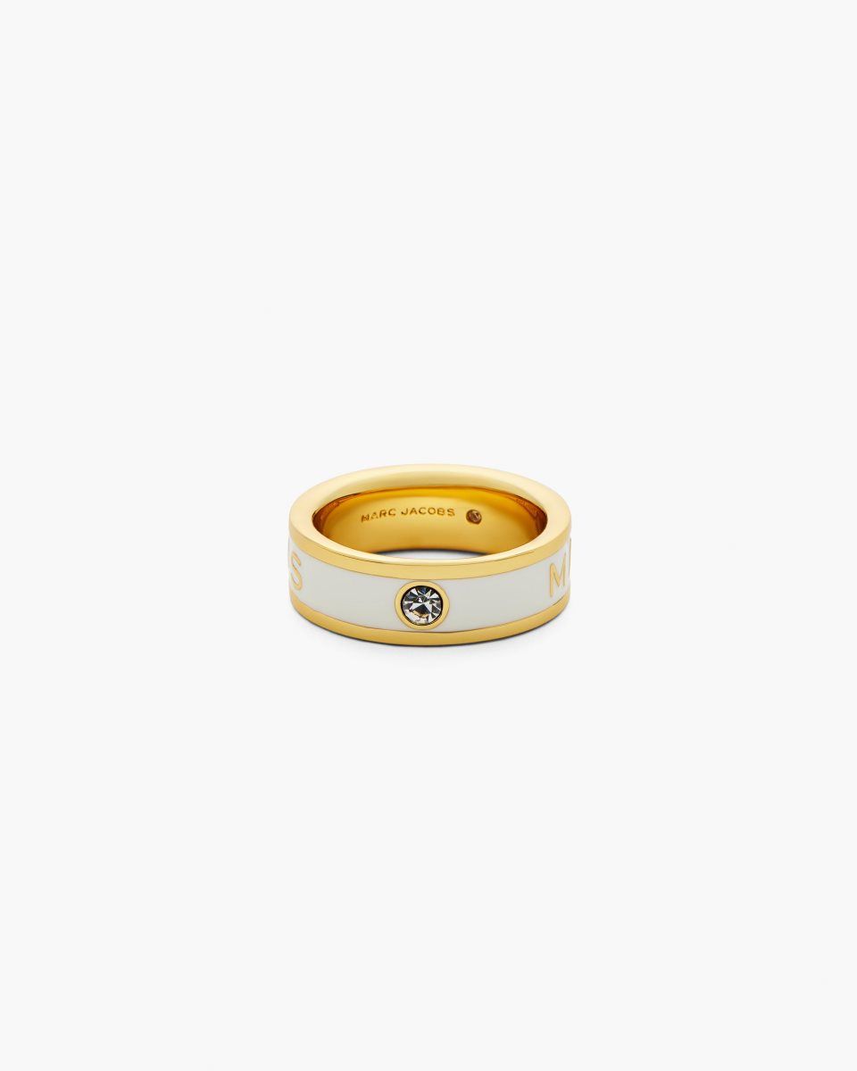 Marc Jacobs The Marc Jacobs Enamel Ring Gold / Cream | EXYFDV726