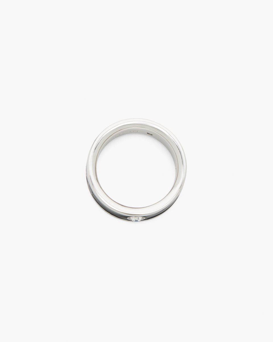 Marc Jacobs The Marc Jacobs Enamel Ring Silver / Black | UXKIYB023