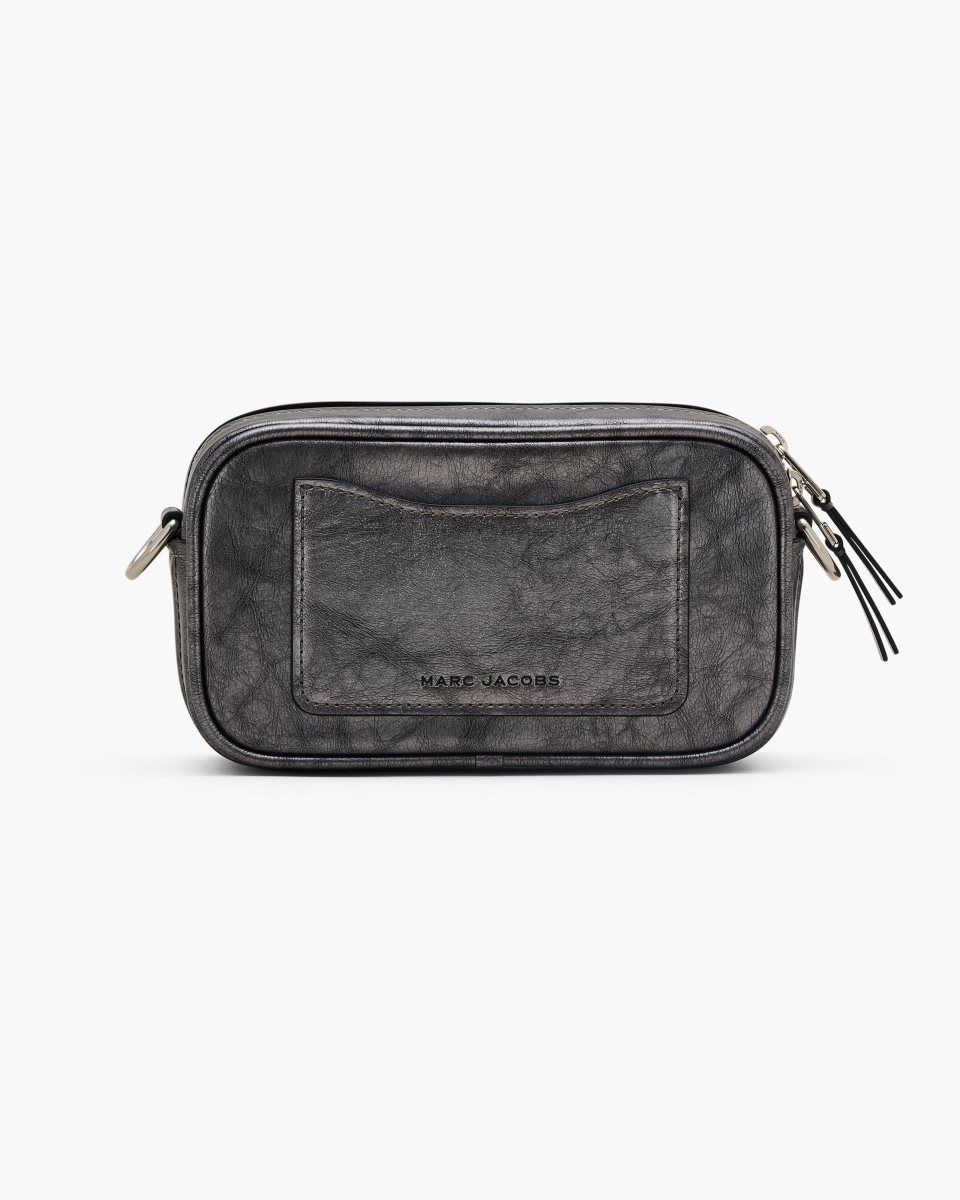 Marc Jacobs The Metallic Distressed Big Shot Dark Grey | HOIGPF049