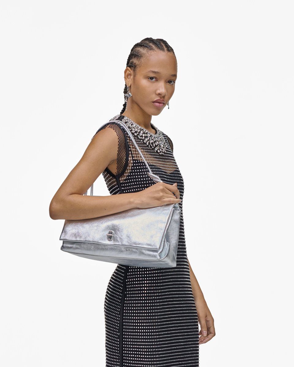 Marc Jacobs The Metallic Large Dual Bag Silver | IABKPR508