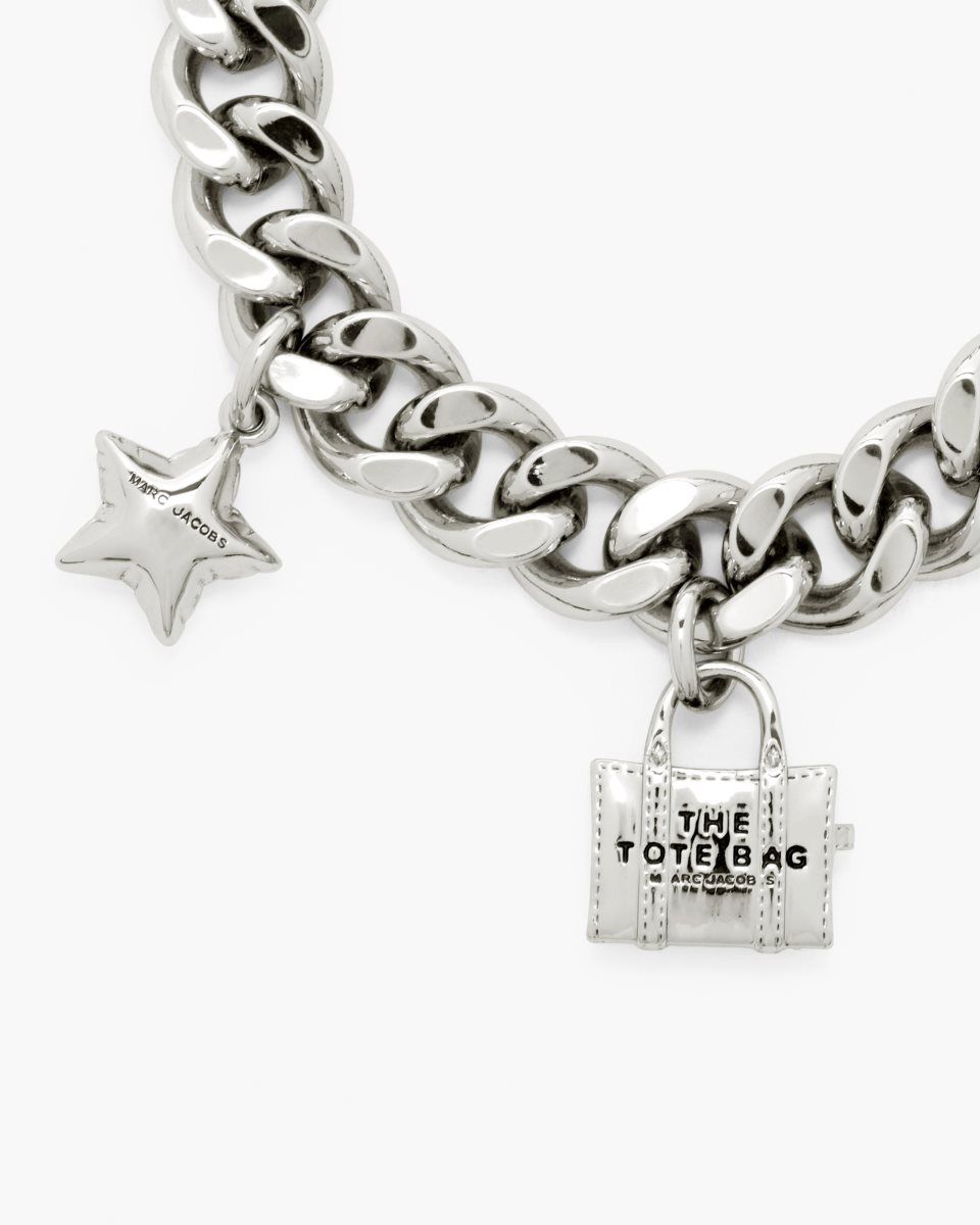 Marc Jacobs The Mini Icon Charm Bracelet Light Silver | LXASVZ830